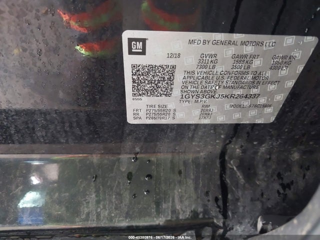 Cadillac Escalade Esv Standard 2019 1GYS3GKJ5KR264337 Image 9