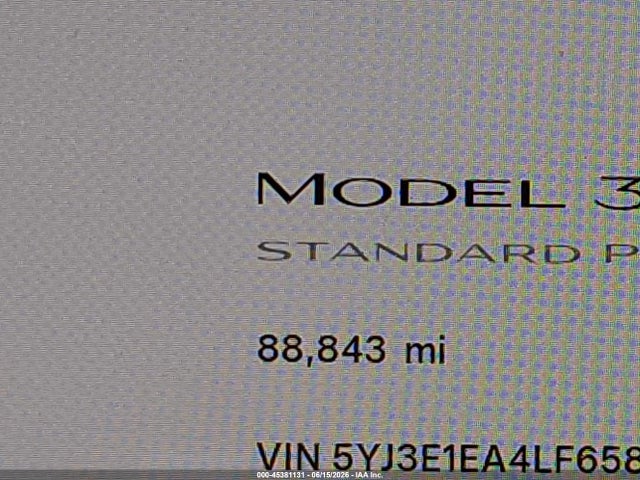 45381131 :رقم المزاد ، 5YJ3E1EA4LF658223 vin ، 2020 Tesla Model 3 Standard Range Plus Rear-wheel Drive/standard Range Rear-wheel Drive مزاد بيع