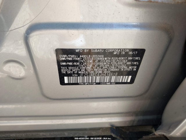 Aukcja sprzedaży 2018 Subaru Forester 2.5i Premium, vin: JF2SJAEC4JH434618, numer aukcji: 45381204