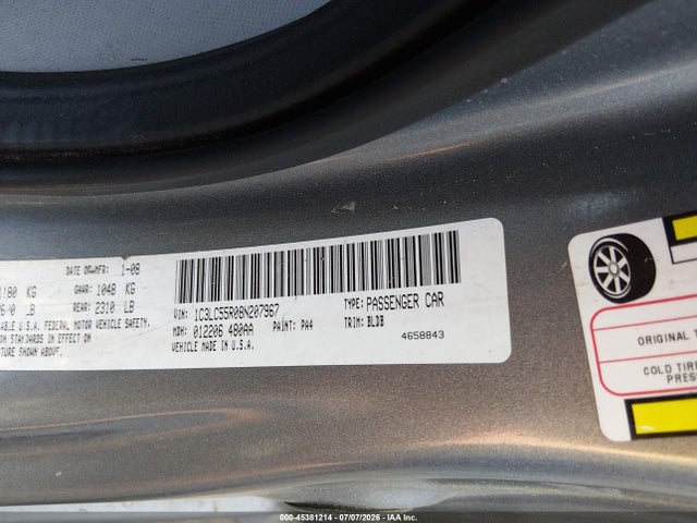 Aukcja sprzedaży 2008 Chrysler Sebring Touring, vin: 1C3LC55R08N207967, numer aukcji: 45381214