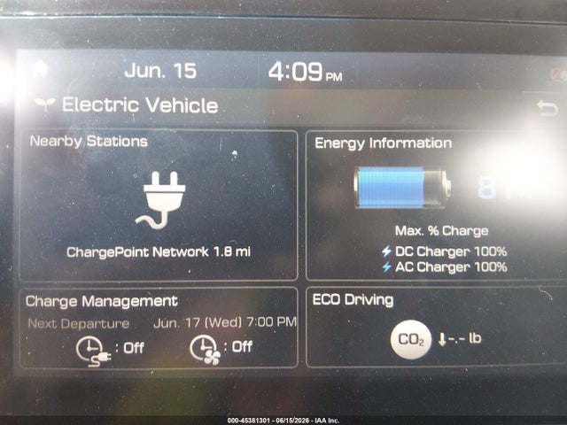 45381301 :رقم المزاد ، KMHC75LJ8LU074138 vin ، 2020 Hyundai Ioniq Electric Se مزاد بيع