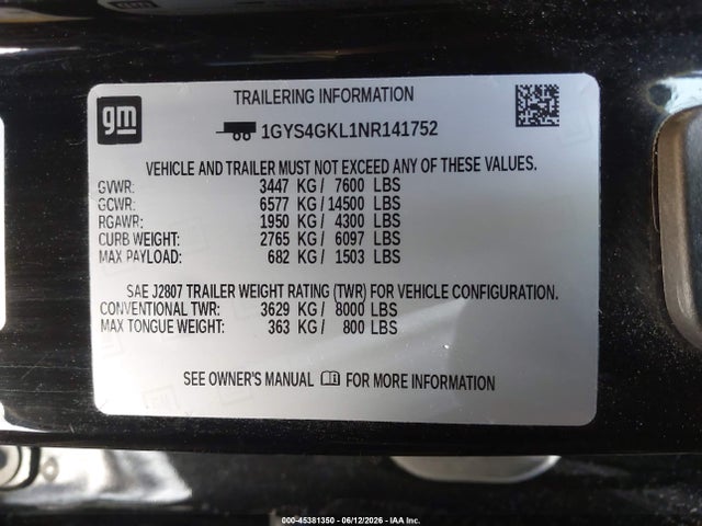 Cadillac Escalade 4wd Sport Platinum 2022 1GYS4GKL1NR141752 Image 9