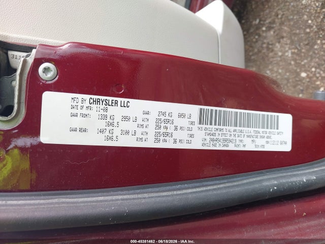 Aukcja sprzedaży 2009 Chrysler Town & Country Touring, vin: 2A8HR54199R594219, numer aukcji: 45381462