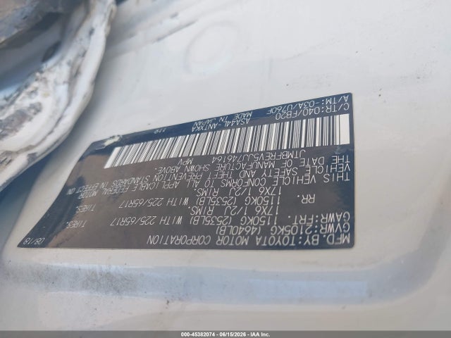 2018 Toyota Rav4 Le მანქანა იყიდება აუქციონზე, vin: JTMBFREV5JJ746164, აუქციონის ნომერი: 45382074