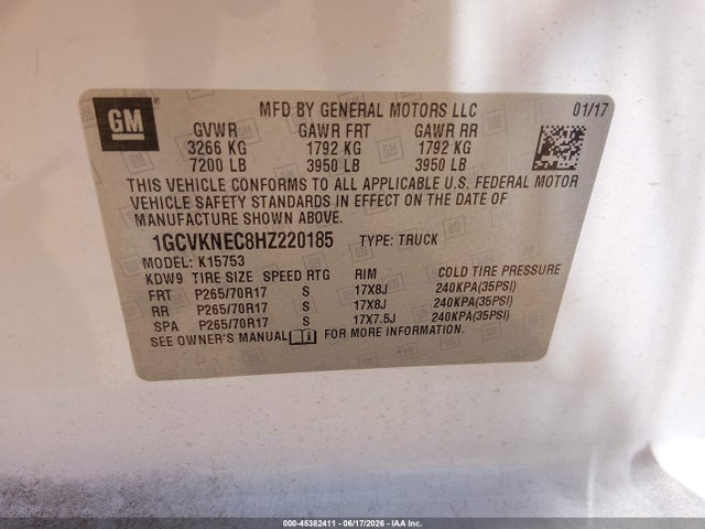 Chevrolet Silverado 1500 Wt 2017 1GCVKNEC8HZ220185 Image 9