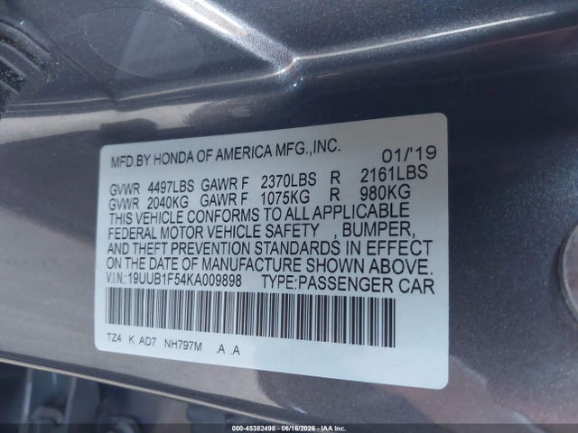 Acura Tlx Tech Pkg 2019 19UUB1F54KA009898 Image 9