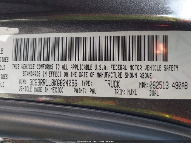 RAM 3500 Big Horn 2019 3C63RRLL8KG624096 Image 9