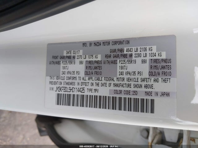 JM3KFBDL5H0114425 Mazda Cx-5 Grand Touring
