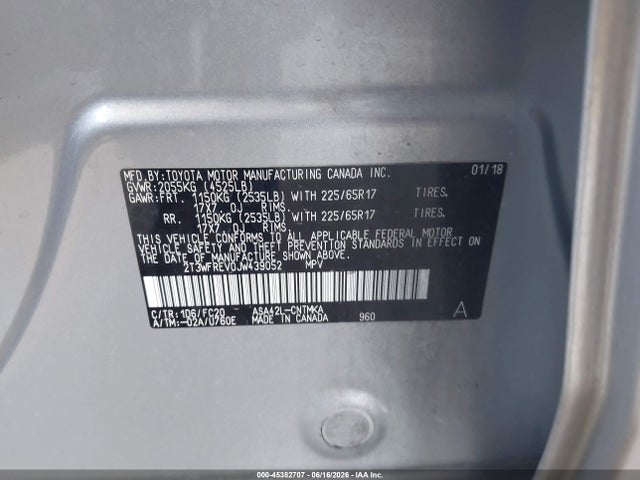 Toyota Rav4 Xle 2018 2T3WFREV0JW439052 Image 9