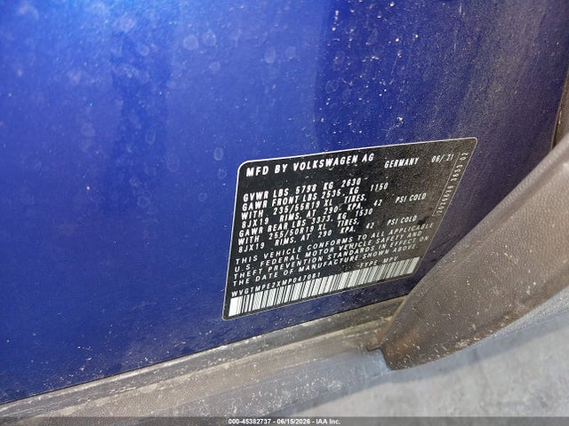 WVGTMPE2XMP047081 Volkswagen ID.4 PRO S