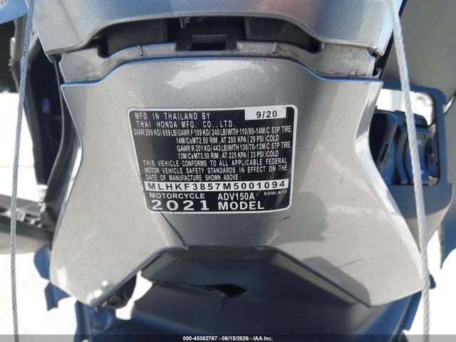 Honda Adv150 A 2021 MLHKF3857M5001094 Image 10