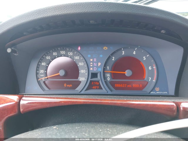 2008 Bmw Alpina B7 მანქანა იყიდება აუქციონზე, vin: WBAHL835X8DT89747, აუქციონის ნომერი: 45382906