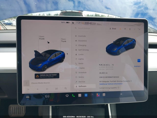 Tesla Model 3 Long Range/performance 2019 5YJ3E1EB6KF391030 Image 7
