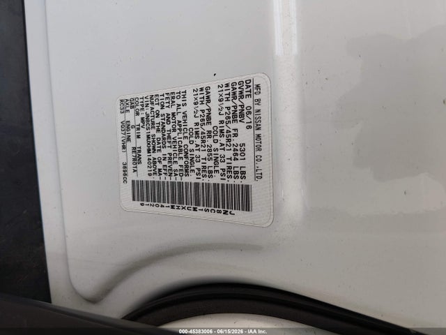 Infiniti QX70 2017 JN8CS1MUXHM140219 Image 9