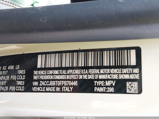 Jeep Renegade Latitude 2015 ZACCJBBT0FPB76446 Image 9