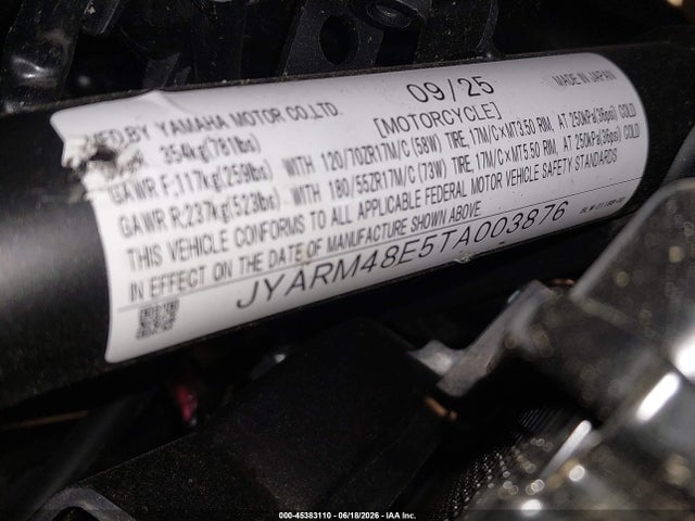 Yamaha Mtn690 2026 JYARM48E5TA003876 Image 10