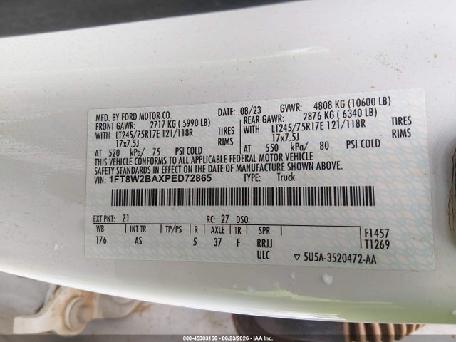 Ford F-250 Xl 2023 1FT8W2BAXPED72865 Image 9