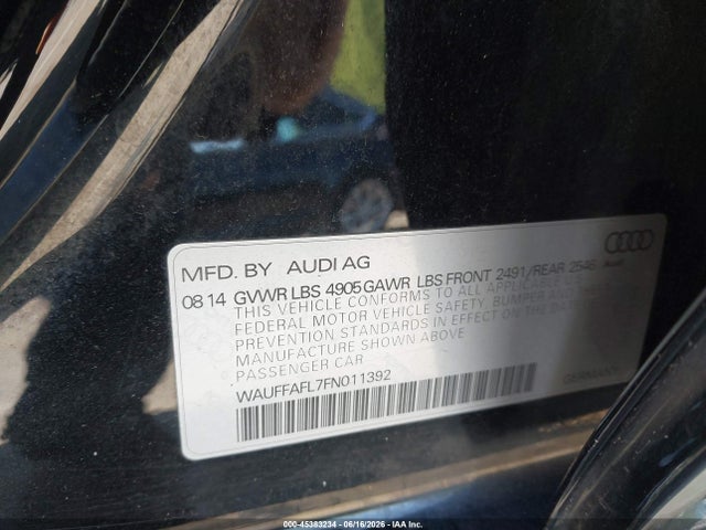 Audi A4 2.0t Premium 2015 WAUFFAFL7FN011392 Image 9