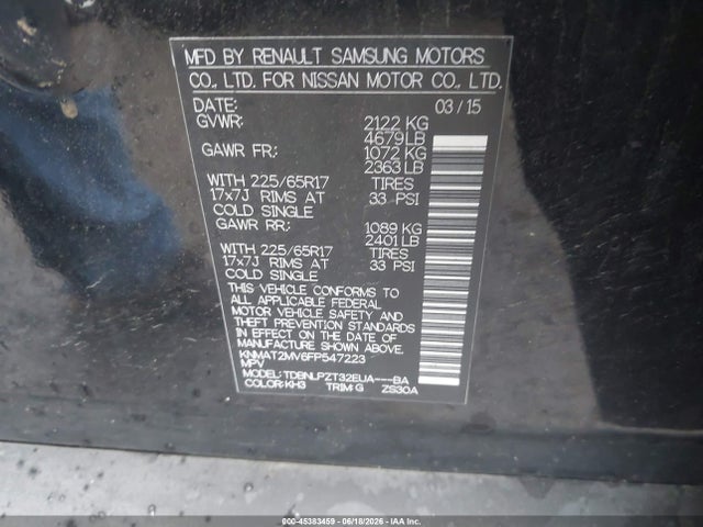 Nissan ROGUE S 2015 KNMAT2MV6FP547223 Image 9