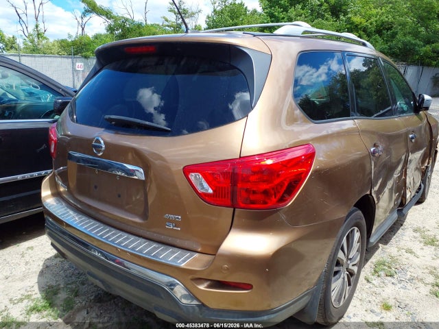 2017 Nissan Pathfinder Sl მანქანა იყიდება აუქციონზე, vin: 5N1DR2MM1HC609071, აუქციონის ნომერი: 45383478