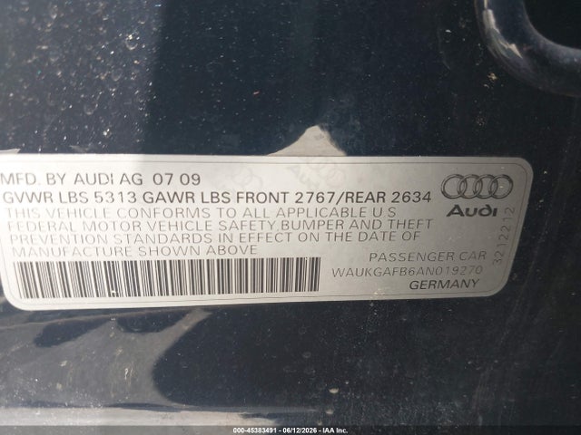 Aukcja sprzedaży 2010 Audi A6 3.0 Premium, vin: WAUKGAFB6AN019270, numer aukcji: 45383491