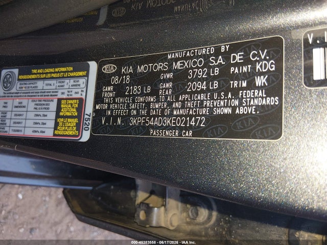KIA FORTE EX 2019 3KPF54AD3KE021472 Image 9