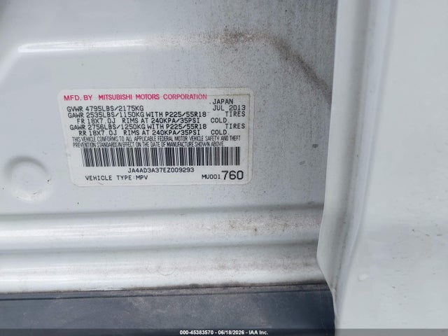 Mitsubishi Outlander Se 2014 JA4AD3A37EZ009293 Image 9