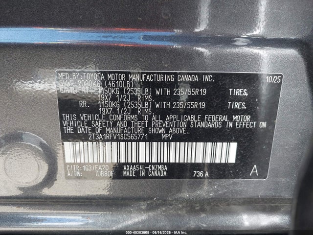 2T3A1RFV1SC565771 Toyota Rav4 Xle Premium