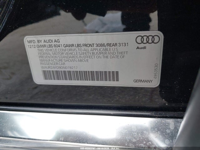 Продаж на аукціоні авто 2013 Audi A8 L 4.0t, vin: WAUR2AFD9DN019217, номер лоту: 45383767