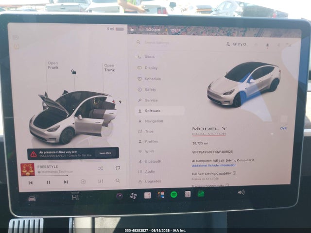 Продажа на аукционе авто 2022 Tesla Model Y Performance Dual Motor All-wheel Drive, vin: 7SAYGDEFXNF409525, номер лота: 45383827