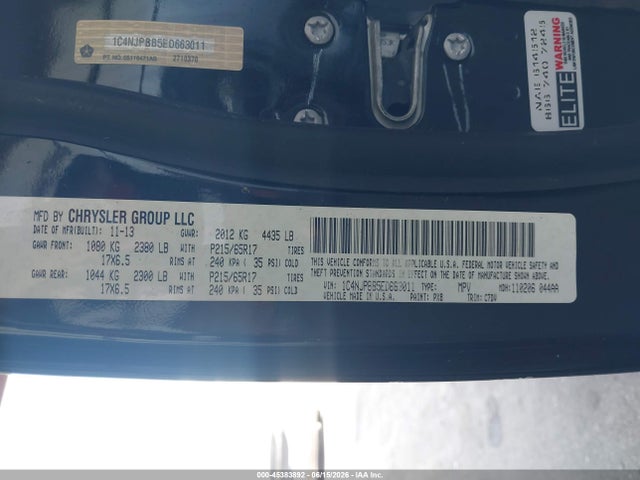 Aukcja sprzedaży 2014 Jeep Patriot Sport, vin: 1C4NJPBB5ED663011, numer aukcji: 45383892