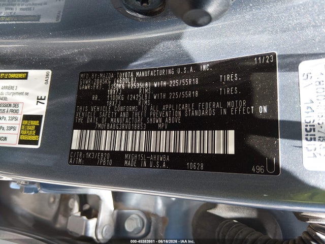 7MUFBABG3RV018853 Toyota Corolla Cross Hybrid Xse