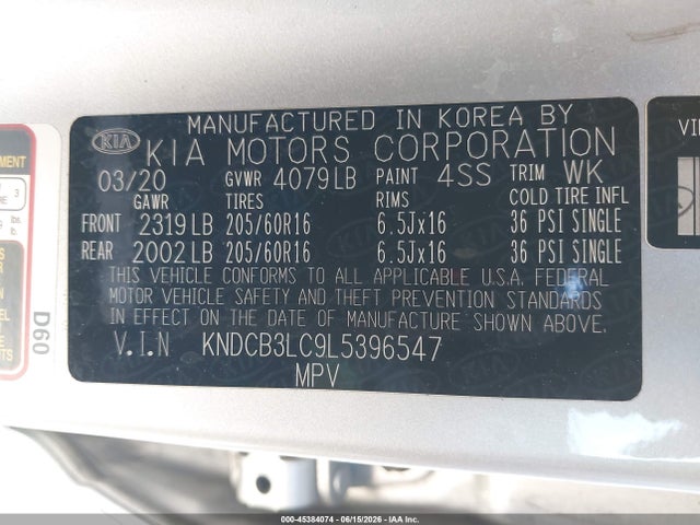 KIA NIRO LX 2020 KNDCB3LC9L5396547 Image 9