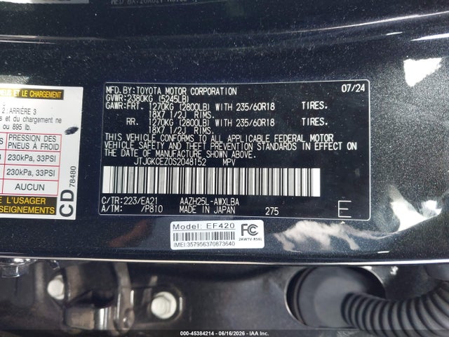 JTJGKCEZ0S2048152 Lexus Nx 350h Premium