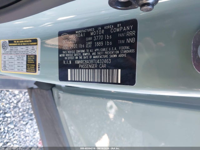 45384216 :رقم المزاد ، KMHRC8A38TU432463 vin ، 2026 Hyundai Venue Sel مزاد بيع