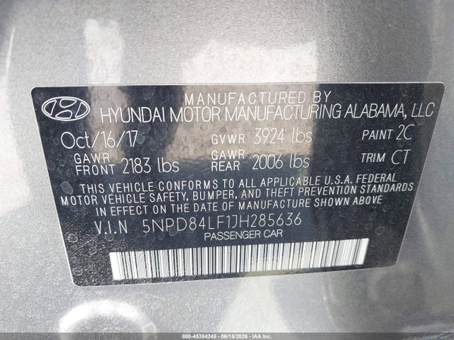 Hyundai Elantra Value Edition 2018 5NPD84LF1JH285636 Image 9