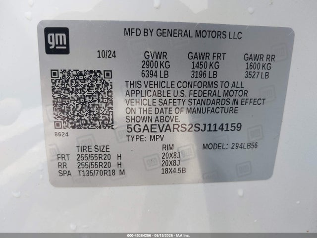 Aukcja sprzedaży 2025 Buick Enclave Preferred Fwd, vin: 5GAEVARS2SJ114159, numer aukcji: 45384256