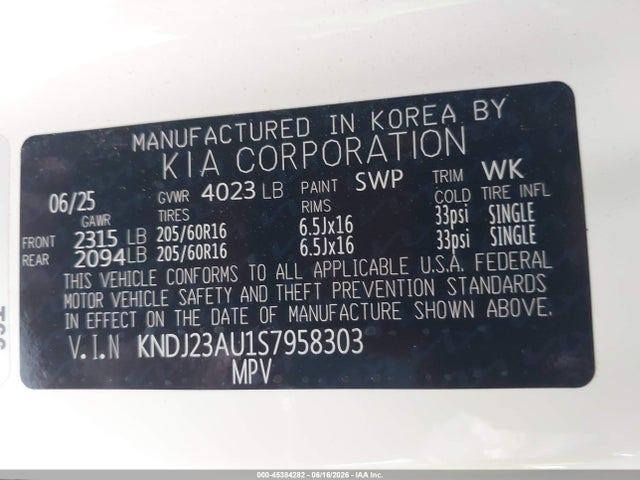 KIA SOUL LX 2025 KNDJ23AU1S7958303 Image 9