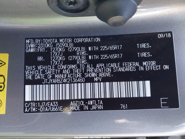 Lexus NX 300 2019 JTJYARBZ4K2136460 Image 9