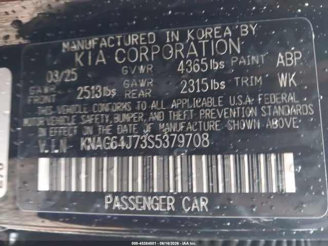 KIA K5 Gt-line 2025 KNAG64J73S5379708 Image 9