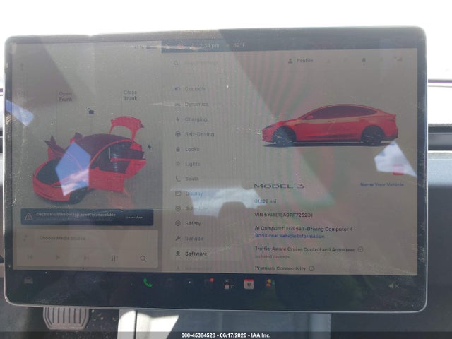 Aukcja sprzedaży 2024 Tesla Model 3 Long Range Dual Motor All-wheel Drive/rear-wheel Drive, vin: 5YJ3E1EA9RF725231, numer aukcji: 45384528