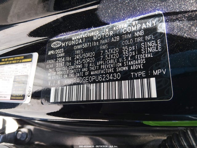 Hyundai Palisade Sel 2023 KM8R4DGE0PU623430 Image 9