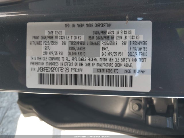 Mazda Cx-5 2.5 S Carbon Edition 2023 JM3KFBCM2P0175126 Image 9