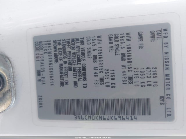 3N6CM0KN6JK696414 Nissan Nv200 S