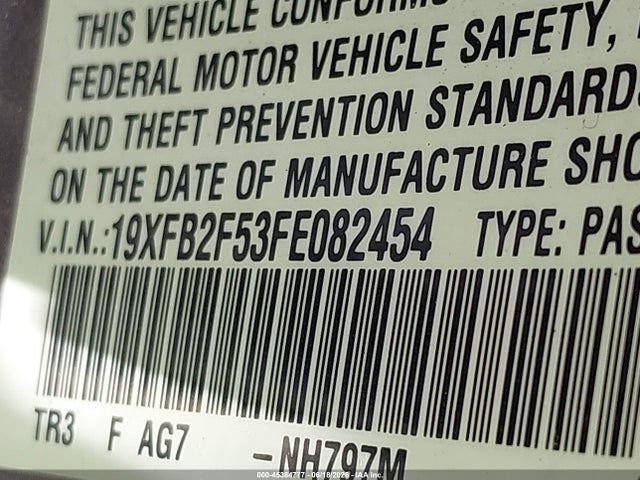Honda Civic Lx 2015 19XFB2F53FE082454 Image 9
