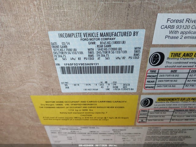 Ford F53 2014 1F65F5DY9E0A09131 Image 9