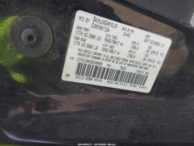 Продажа на аукционе авто 2003 Dodge Ram 1500 Slt/laramie/st, vin: 1D7HU18NX3S200069, номер лота: 45385117