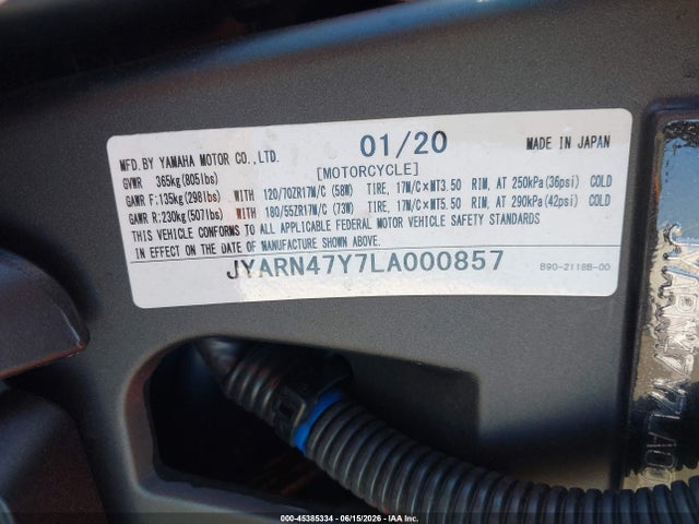 Yamaha Xsr900 C 2020 JYARN47Y7LA000857 Image 10
