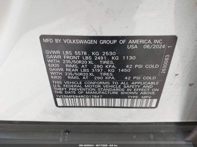1V25MPE84RC017847 Volkswagen Id.4 S