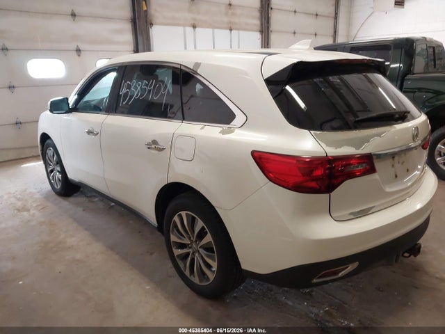 45385404 :رقم المزاد ، 5FRYD4H46EB016166 vin ، 2014 Acura Mdx Technology Package مزاد بيع